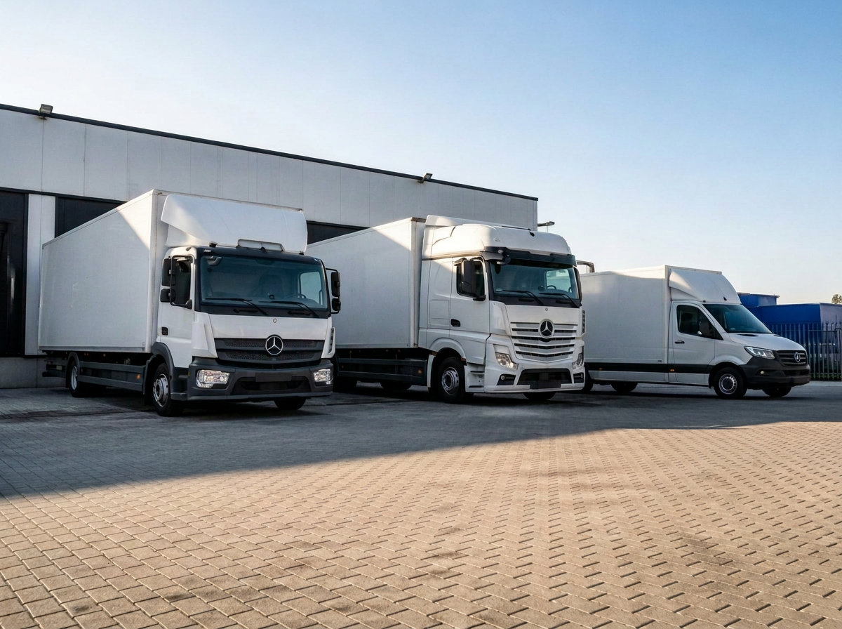 Fuhrpark: moderne Umzugs-LKW